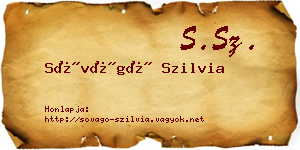 Sóvágó Szilvia névjegykártya